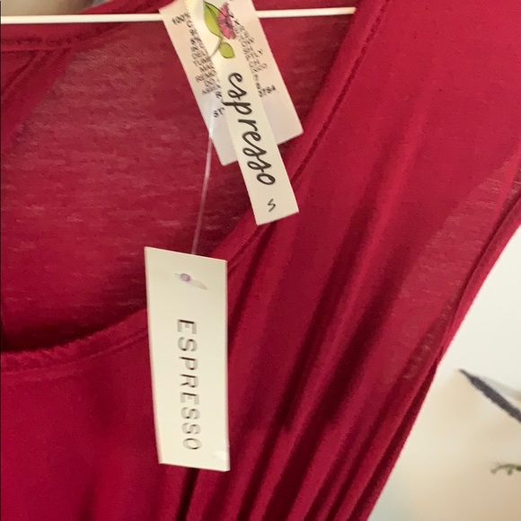 Espresso women’s small Patterned dress new with tags NWT red black&white chevron - Picture 7 of 13